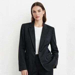 Apostrophe black, lined, single breast blazer suit jacket size 12